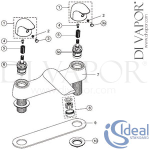 Ideal Standard Vectis Bath Mixer Tap Spare Parts - IDL DV 309